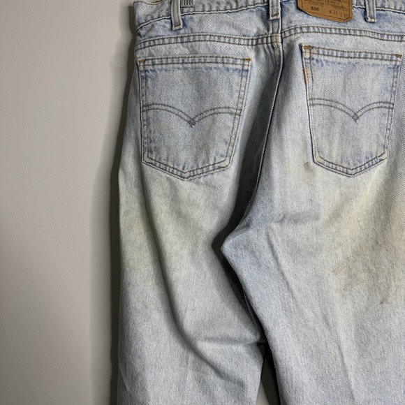 Levis 550 90's Jeans Mens 33x32 Blue Relaxed Tapered Leg Denim Light Wash - Picture 7 of 8